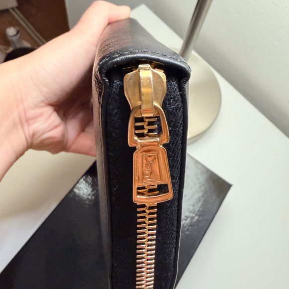 Yves Saint Laurent YSL Black long zipper wallet - Picture 7 of 9
